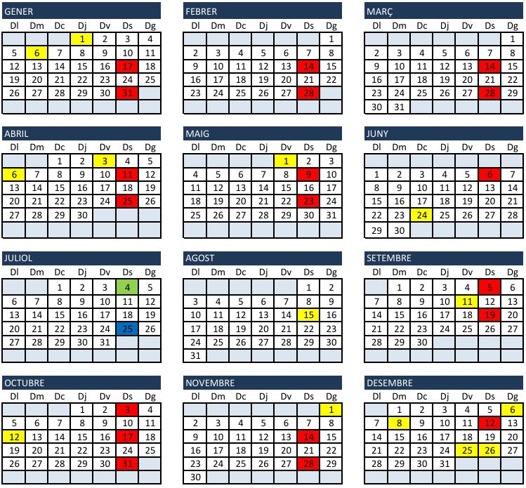 Calendari regates 2026 La Ràpita